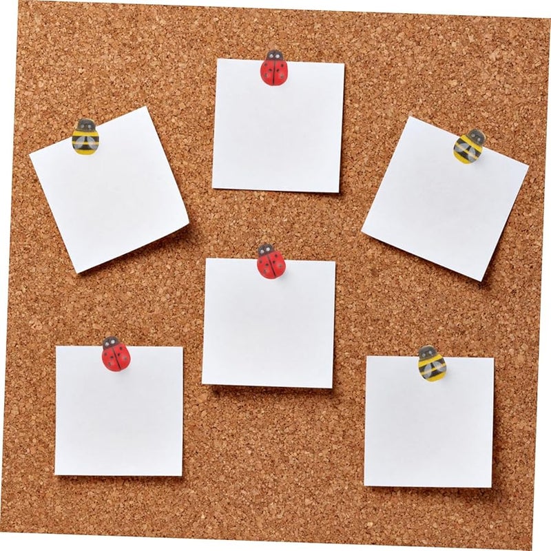 Veemoon 50pcs Cute Animal Shaped Wooden Push Pins Replaceable Thumb Tacks Map Supplies - Image 5